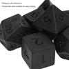 14SZT Wielościenne Kostki Czarny Plastik Antyoksydacyjne Kostki Zestaw do Gry Logicznej Gry Planszowej