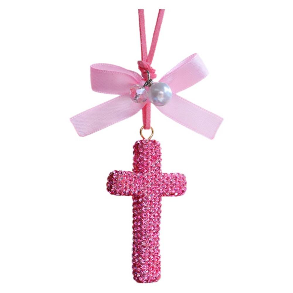 Sparkling Car Rearview Mirror Pendant Shiny Rhinestone Auto Hanging Ornament Auto Interior