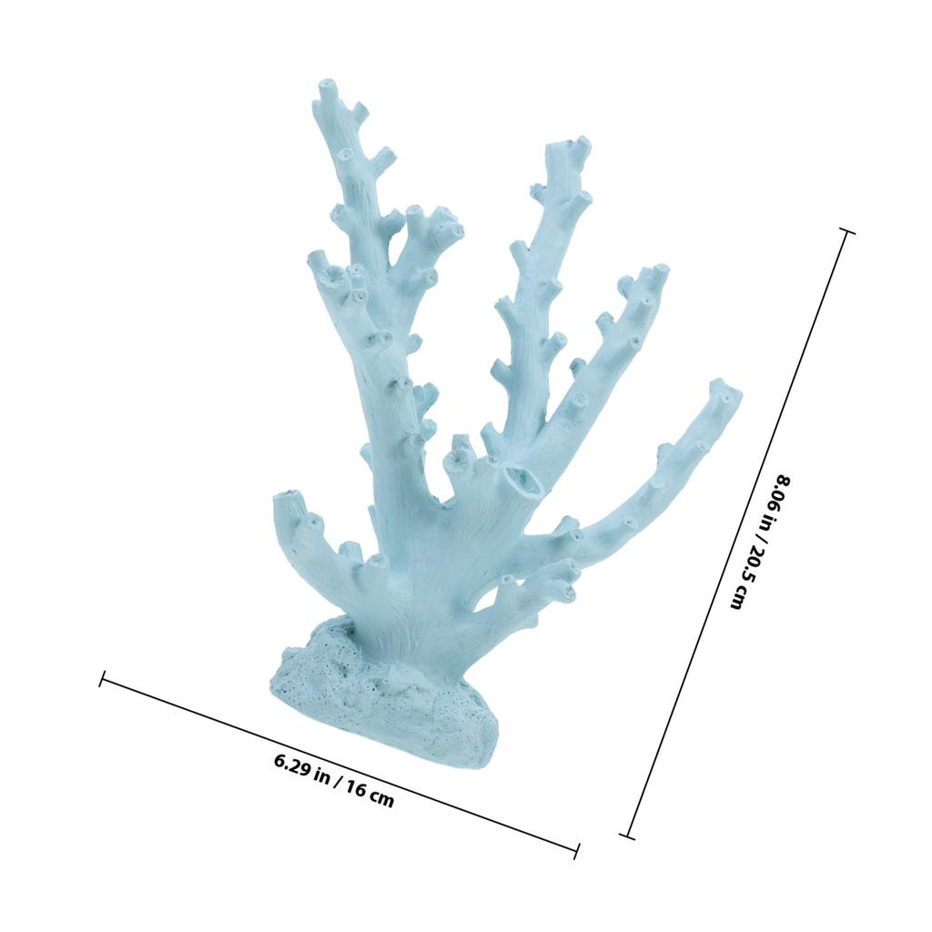 Elegant Resin Coral Decor Mediterranean Theme Serene Atmosphere Fish Tank Accessories Home Interior Enhancement