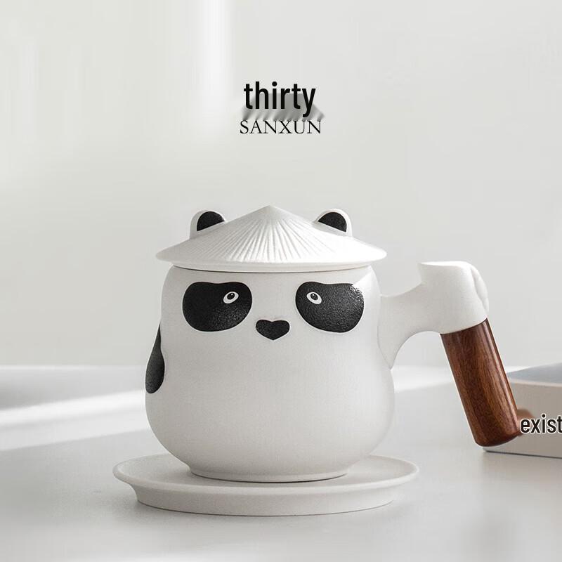 Sanxun Panda Ceramic Tea Infuser Mug