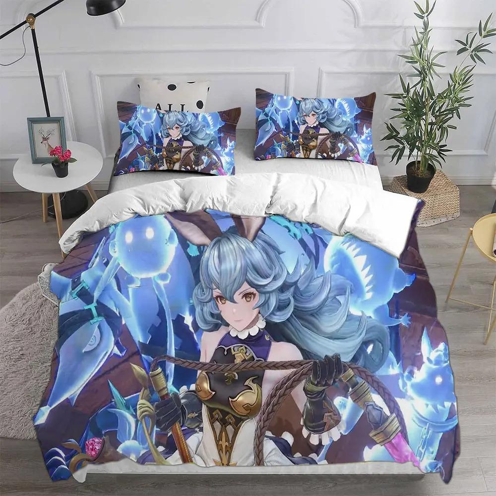 Granblue Fantasy 3D Bedding Set Comforter Duvet Cover Pillowcase Kids Adult Size Anime Game Themed