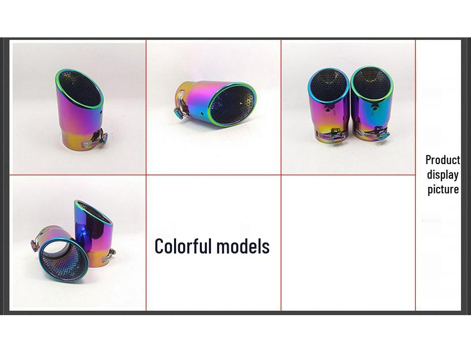 Țeavă de eșapament albastră din oțel inoxidabil pentru Jin Xuan CX5/CX4/CX3, Wrangler, A6L, Q3