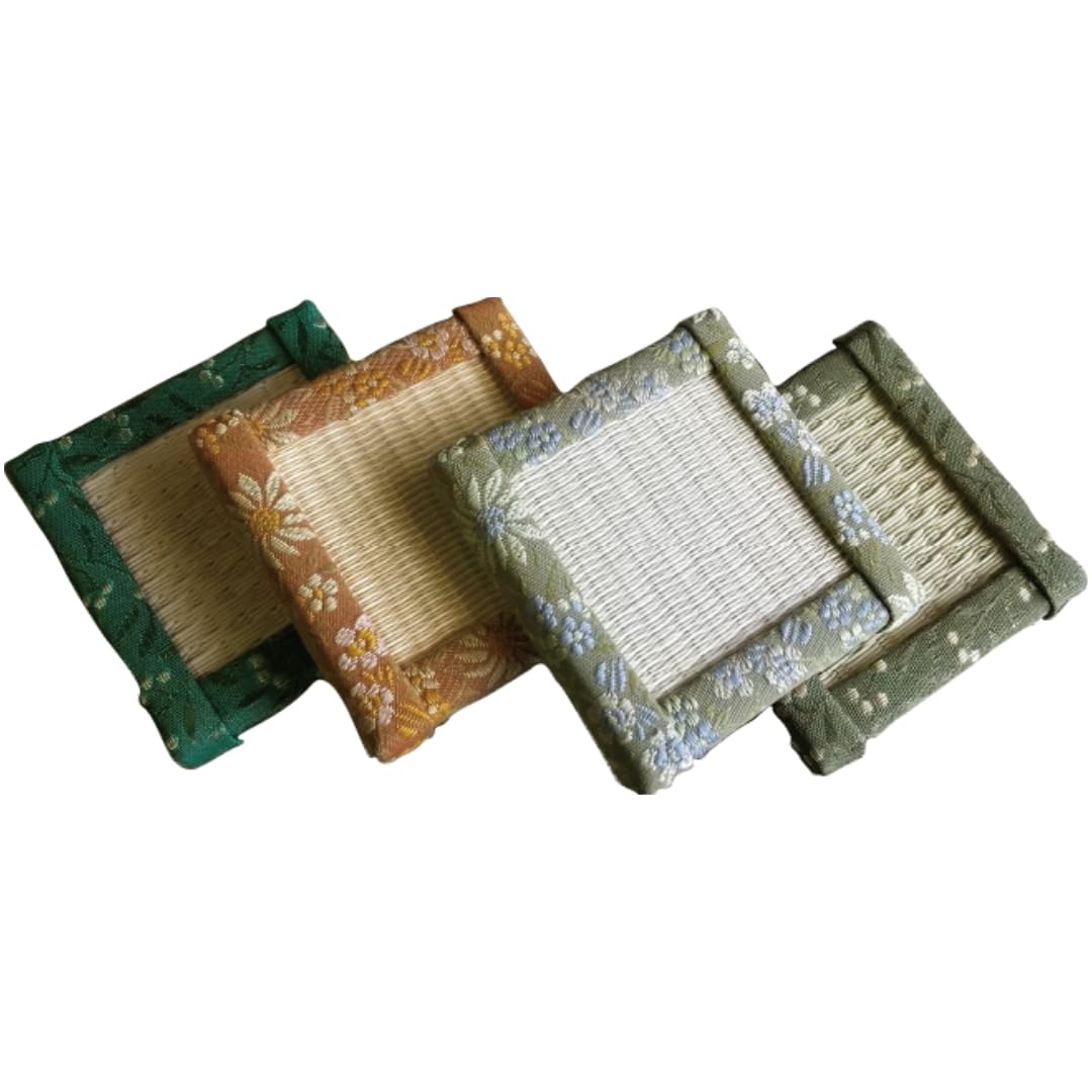 

Набор из 4 мини-татами, идеально подходящих для фигурок и с цветочным рисунком. Идеально для и японские татами 10 см x 10 см x 2 см Подставки, Фигурки, Узор.