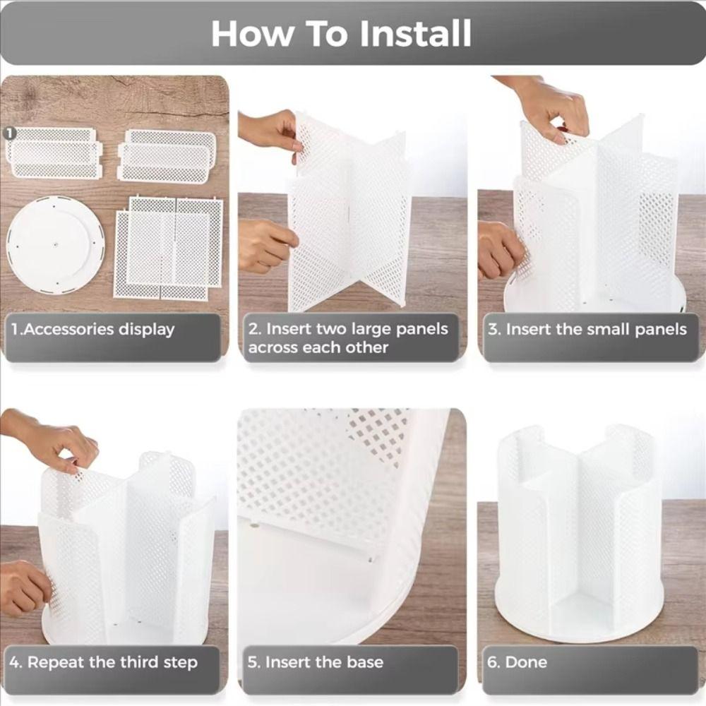 360° Rotation Cup Storage Rack 4 Compartments Paper Cup Holder Coffee Cup Dispenser  Countertop Use