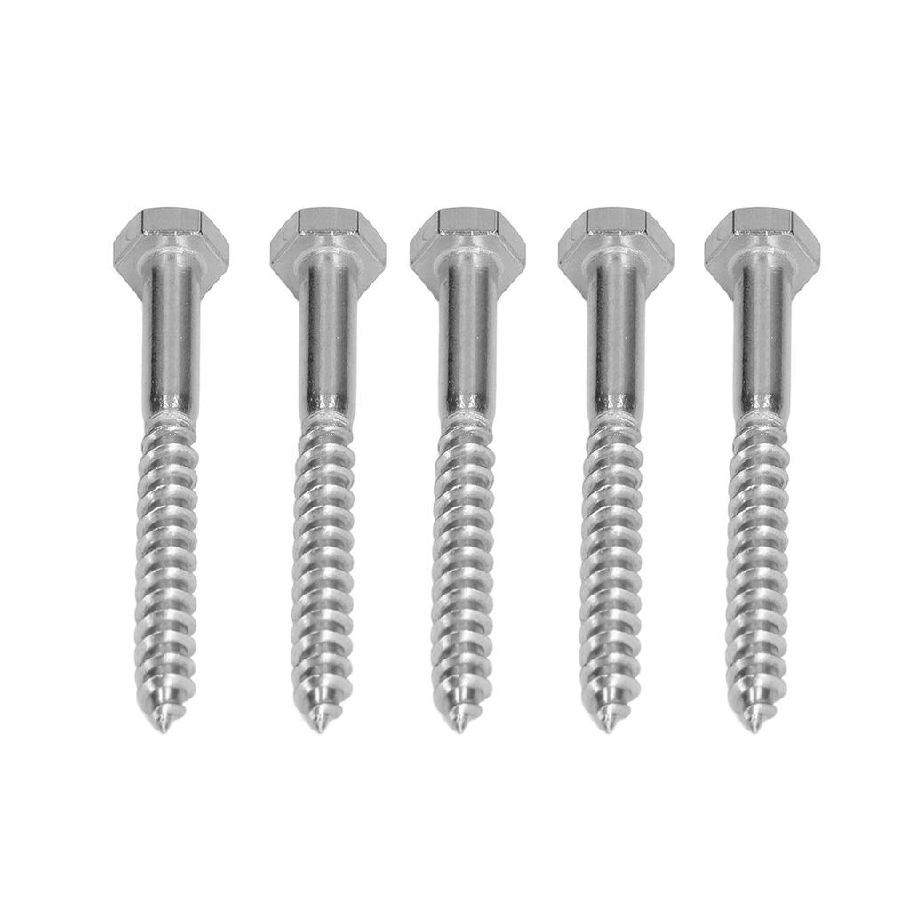 304 Stainless Steel Half Thread Bolt Wood Hex Lag Screws Self Tapping Wood Coach Screw