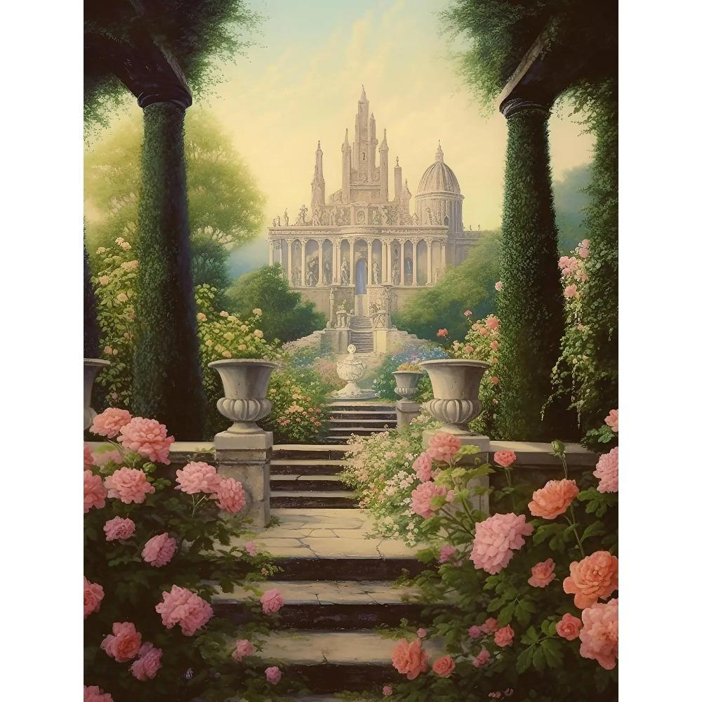 

Victorian Conservatory Greenhouse Poster Baroque Prints Peony Antique Peacock Canvas Painting Wall Art Pictures Home Room Decor 21X30CMNo Framed