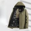 Autumn and Winter Removable Cap Fleece Thickened Warm Middle-aged Business Cotton-padded Jacket
