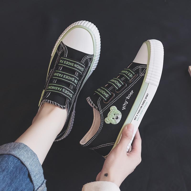 

Эластичная нескользящая парусиновая обувь Bear Canvas, женская, весенне-осенняя, универсальная, новая, студенческая обувь для занятий сноубордом 40