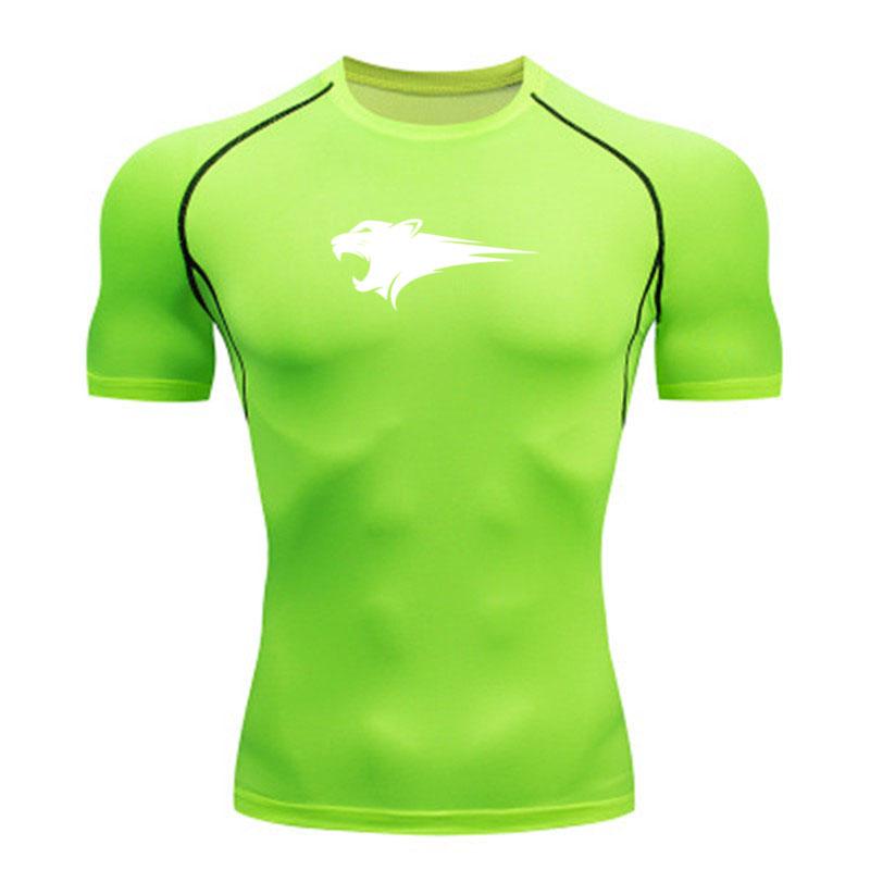 Men's Quick Dry Compression Workout T-Shirt, Breathable Pant