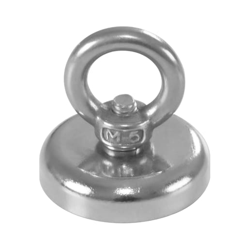 HFS (R) Super Strong Magnetic Hooks, 36mm Diameter, 32kg Vertical Load Capacity, Pack of 4, for Wall Mounting