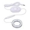 Microscope Lighting Lamp Spiral Buckle Adjustable Brightness LED Ring Light with Regulator