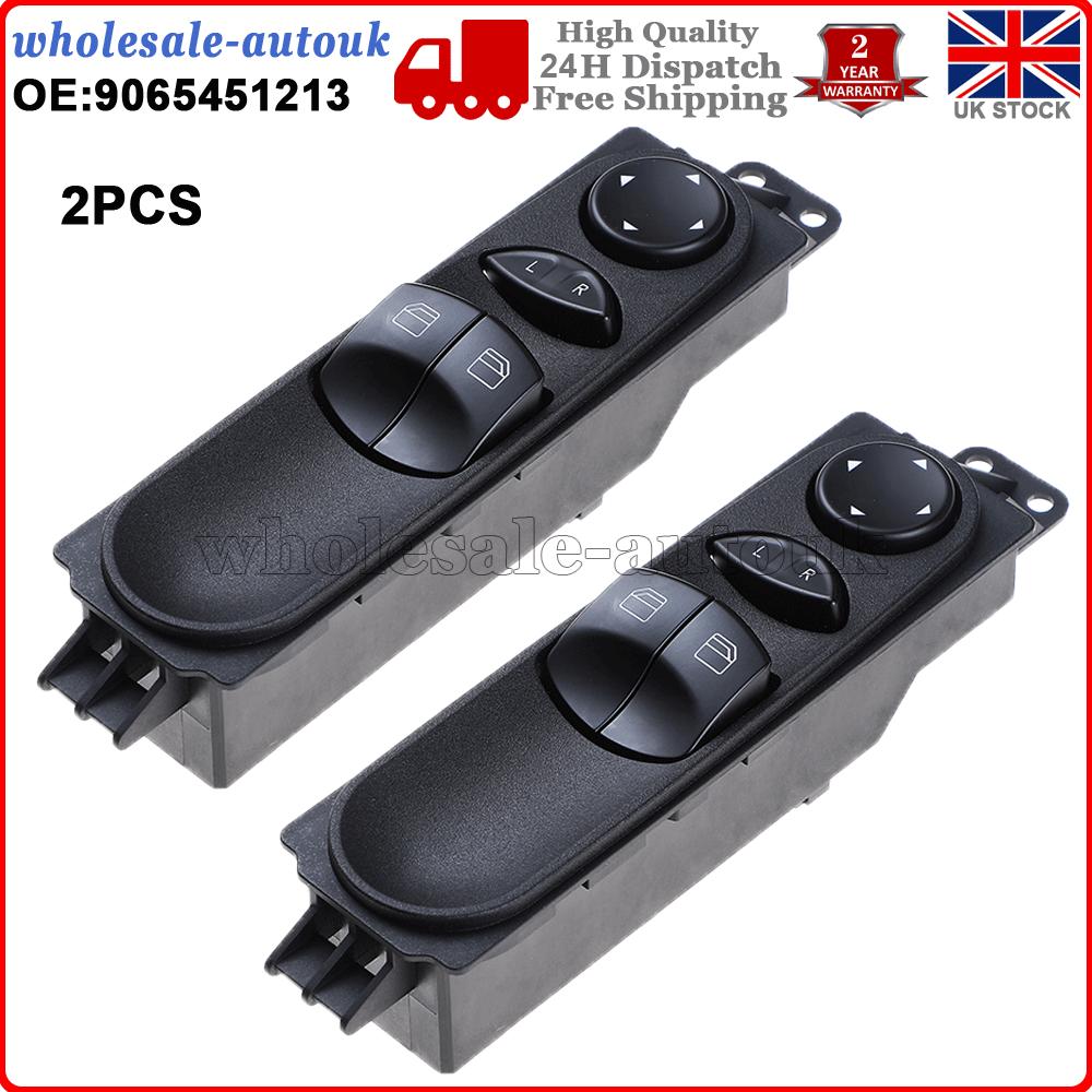 2PCS Power Window Switch Front Left Driver Side for Dodge Mercedes-Benz Sprinter