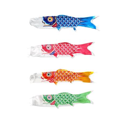 Koinobori Flag Banner Hanging Decor Japanese Carp Windsock Fish Flag Kite for Sushi Bar Backyard Balcony Restaurant Home