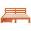 Solid Wood Bed Without Mattress Wax Brown 120 X 200 Cm Pine Wood