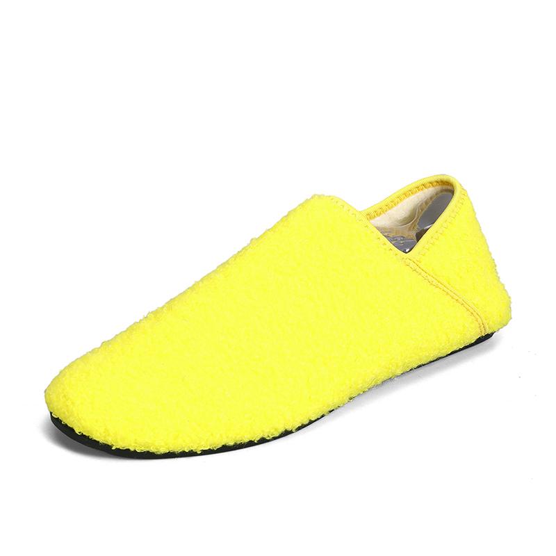 Yrzl Winter Slippers Men Couple Slippers Non-Slip Warm Women And Men Slipper Indoor Soft Shoes Comfortable Flat Home Cotton Shoe