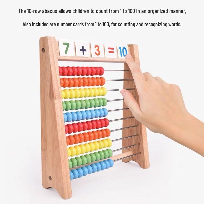 Children's Elementary Abacus: Mental Math, Addition & Subtraction Teaching Aid, Teacher-Recommended Educational Toy & Counting Frame for Students