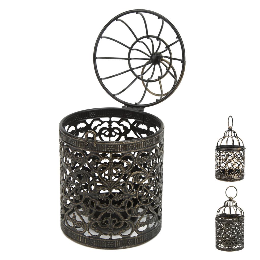 Eisen Kerzenständer Europäischer Retro Eisen Rostschutz Eleganter Stil Vintage Kerzenhalter für Outdo