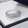 Huitan Versatile Geometric Design Women Ring Full Sparkling CZ Wedding Party Trendy Luxury Lady Accessories Daily Chic Jewelry