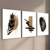 3pcs/set Abstract Plant  Art Oil Painting Canvas with Wood Frame Draw Wall Decor Home Room Decorations