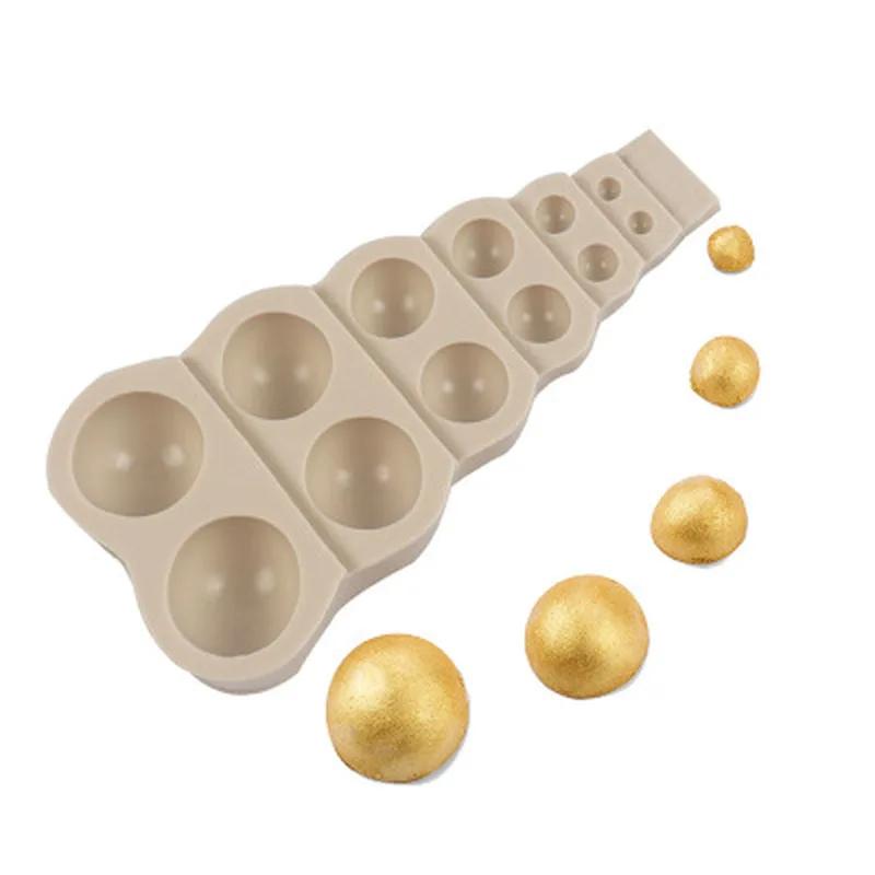 3D Bead Pearl Large Small Silicone Mold Half-Ball Cake Mold Candy Chocolate Mould Baking Molds