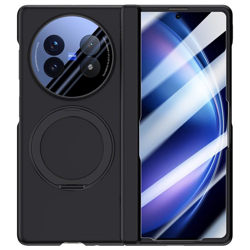 Vivo X Fold 5 Case Magnetic Hinge Protection Full Body Shockproof Matte Cover With Ring Stand