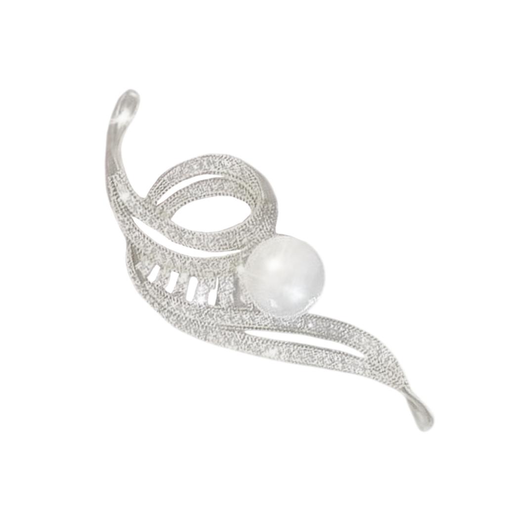Elegant Women's Musical Note Breastpin with Rhinestones Pearls Alloy Brooch Pin Clothes Accessory for Party or Wedding