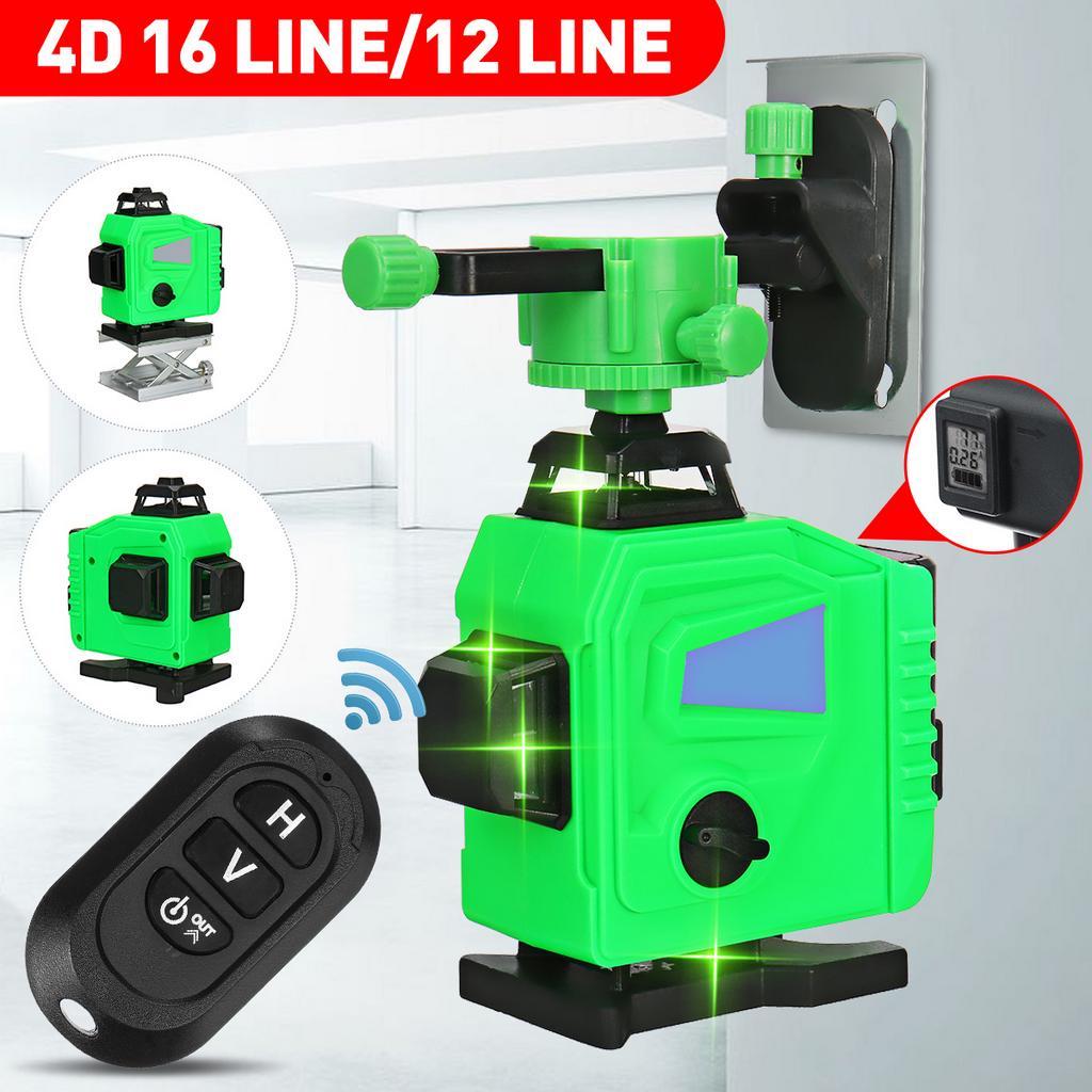 

12 линий/16 линий 360° 4D лазерный уровень с зеленым лучом, цифровой самовыравнивающийся, 6000 мАч, 360° вращающееся измерение 12 line
