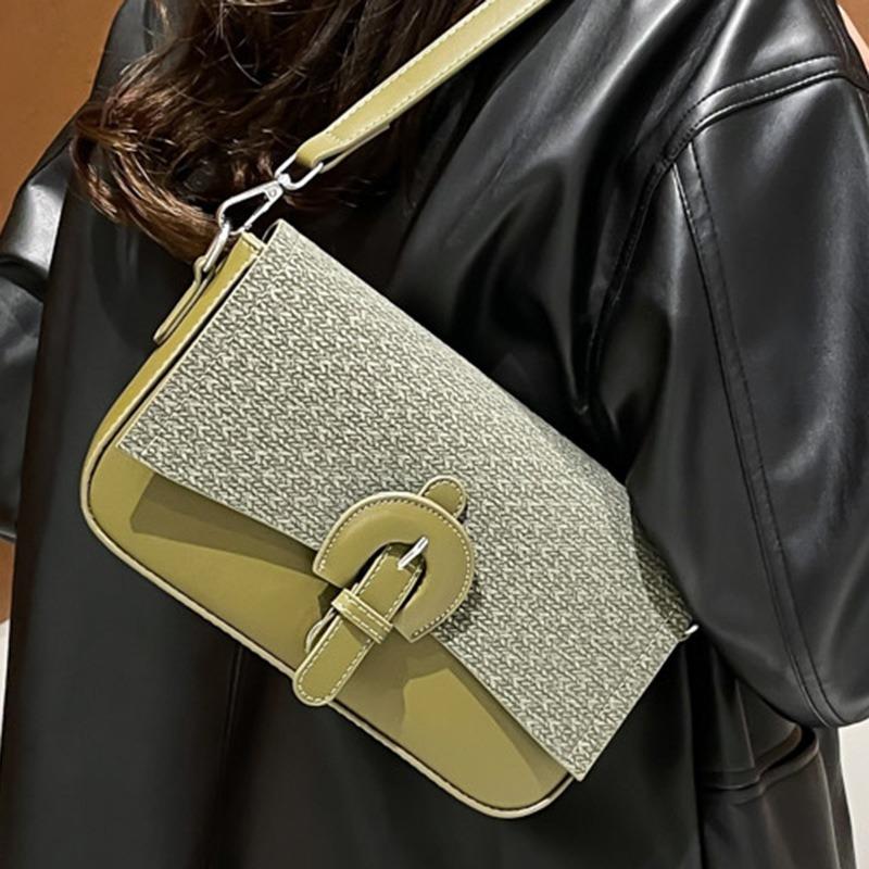 Simple Small Square Bag Autumn New Shoulder Messenger Bag Niche Fashion Texture Solid Color Women's Bag