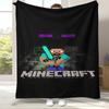 Classic M-Minecraft Pixel Game Flannel Blanket,Ultra Soft Warm Plush Throw for Home Bedroom Bed Sofa Cover Picnic Camping