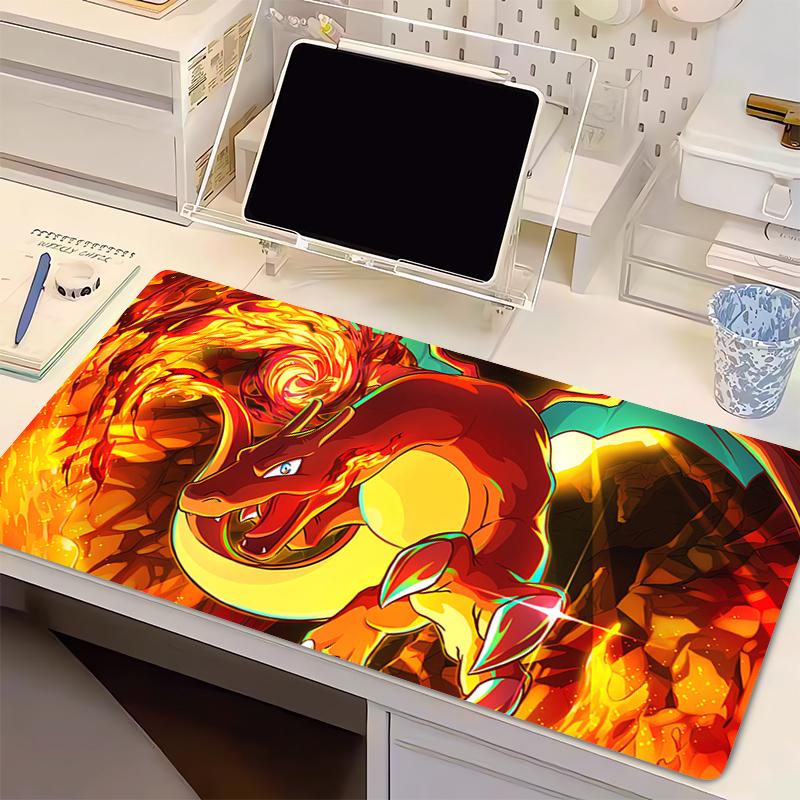 

Natural Rubber Mouse Pad P-Pokemon Charizard Computer Keyboard Pad Carpet Large Gaming Accessories Mousepad Gamer Desk Mat Table 30x60x0.2cm