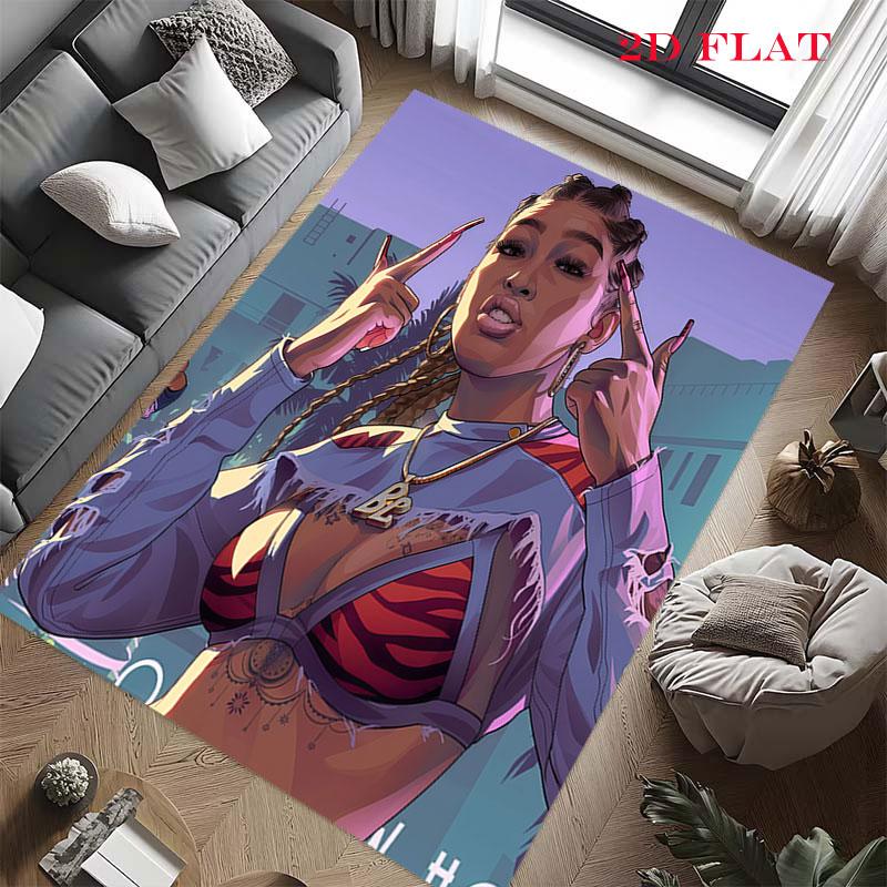 Tappeto GTA Legacy per Soggiorno Camera da Letto Casa Decorazione Divano, Tappetino Antiscivolo per Giochi Bambini