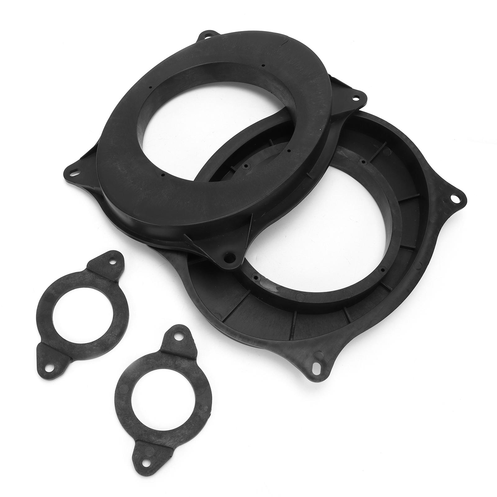 

2 Pair Car Front Door Speaker Spacers Adaptor Ring Mounts Mat Black Replacement for Camry 2012‑2019
