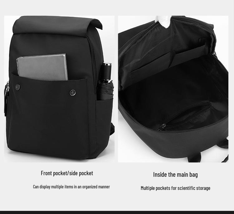 Men's Oxford Cloth Travel & Business Backpack - Lightweight, Large Capacity, Ideal for Commuting, Autumn & Winter Use