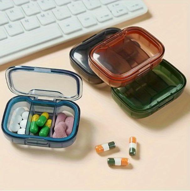 Portable Mini Pill Organizer Box - Daily Meal Pill Splitter Box,On-the-Go Medicine Divider, Weekly Travel Pill Case,medicine box
