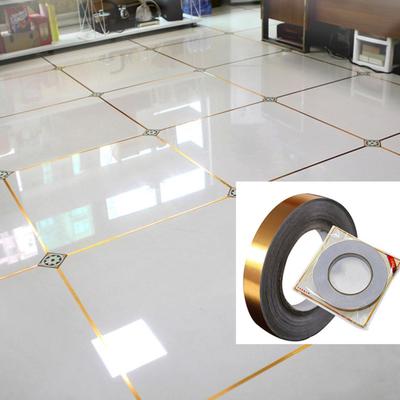 50M Gold Color Self Adhesive Waterproof Wall Tape Strip Floor Tile Beauty Seam Sticker Home