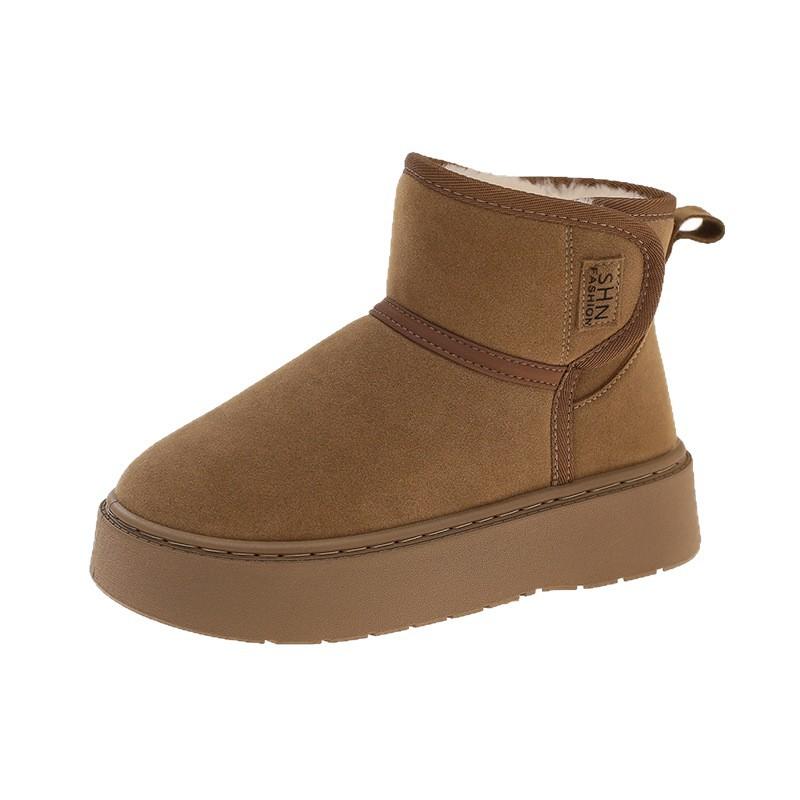 Niche Cream Cute Platform Snow Boots Women's Winter 2025 New Fleece Thickened Sleeve Northeast Warm Cotton Shoes