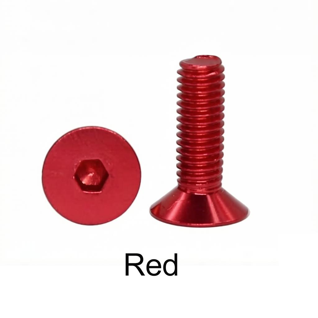 5pcs M3 M3.5 M4 M5 M6 Aluminum Allen Screws Colourful Flat Hex Socket Countersunk Head Screws Bolts Anodized 10 Colors