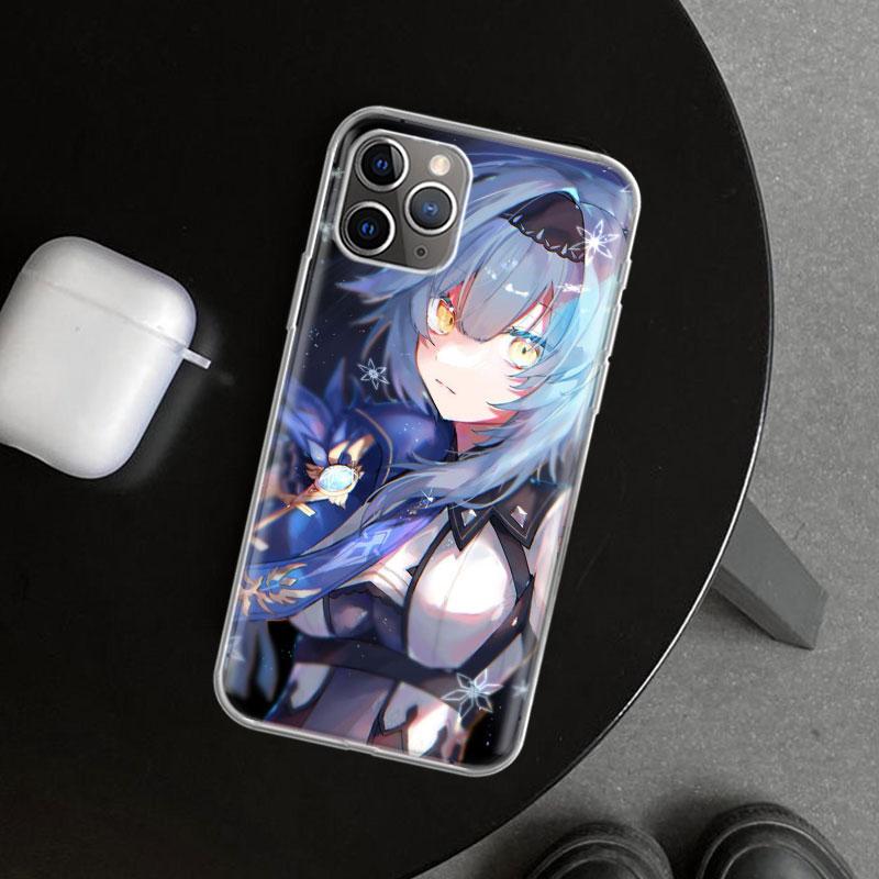 Genshin Impact Eula Phone Case Cover For iPhone 11 12 13 Mini 14 15 Plus 16 Pro Max 17 Air 7 8 + SE Art Customized Fundas 11 12
