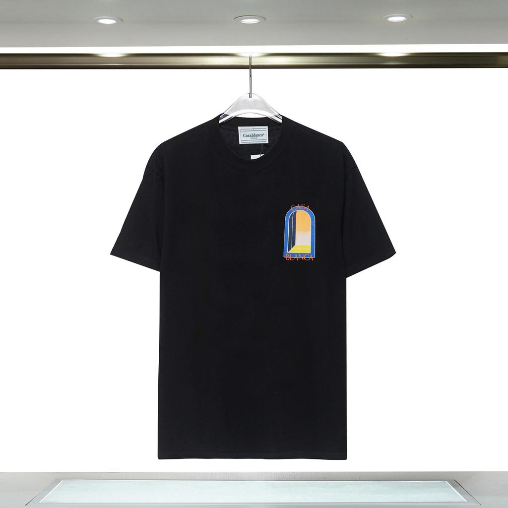 Casablanca 23 Frühling und Sommer Neuheit Fantasie Tor Sternenhimmel Schloss Casa Buchstaben Logo Kurzarm Partner T-Shirt