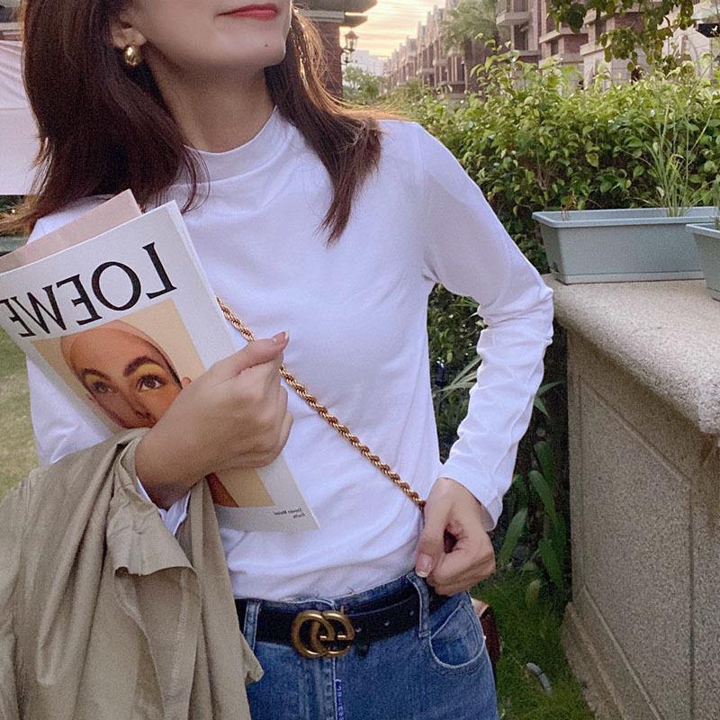 Modal High Neck Slim Fit Long Sleeve Women's Base Layer Top for Autumn/Winter Western Style