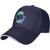 Two Cute Dolphins Baseball Cap Polyester Adjustable Sun Protection Casual Adults Hat for Adult