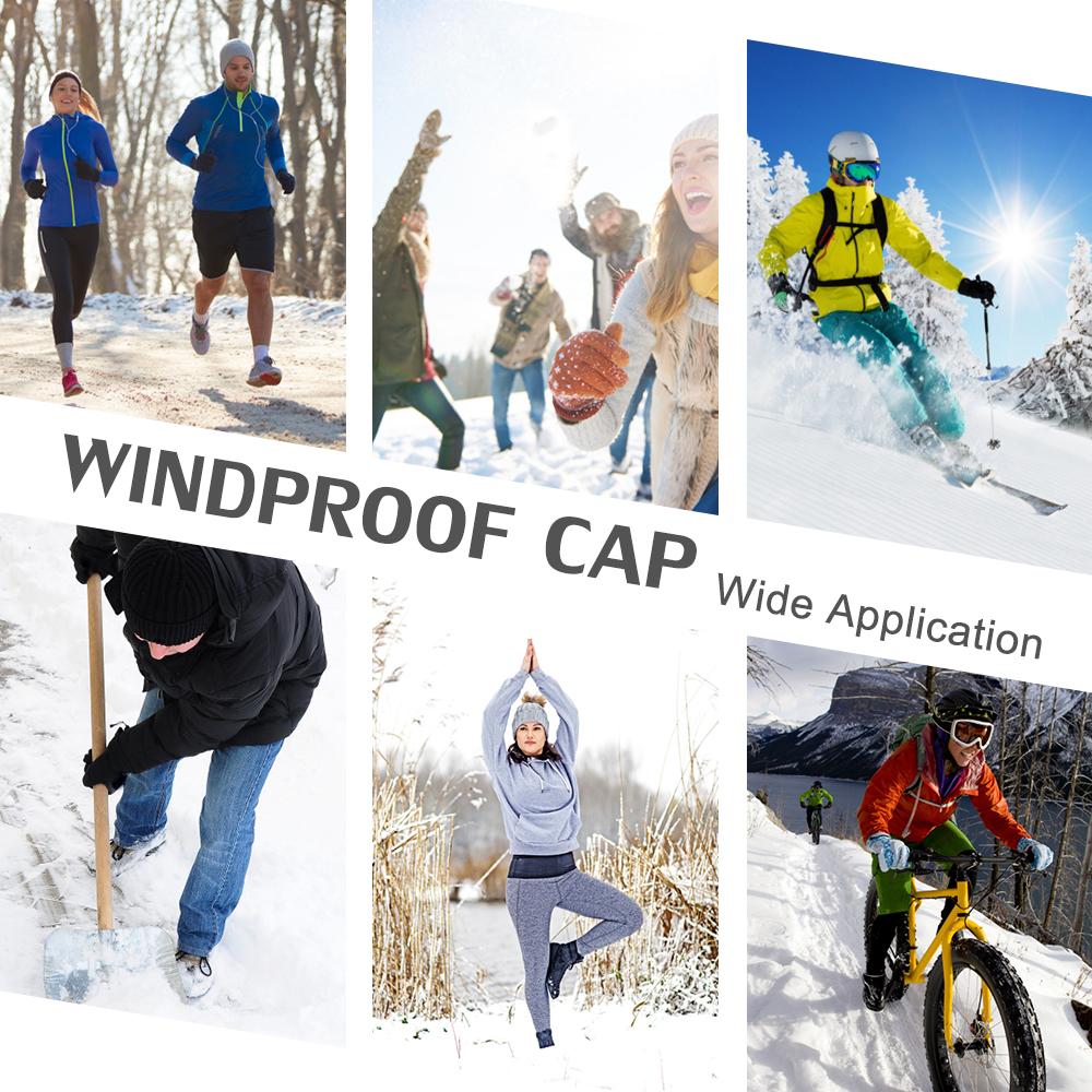 Ski Cap with Ear Covers Cycling Helmet Liner Winter Water Hat for Outdoor Sports Running Skiing Motorcycling