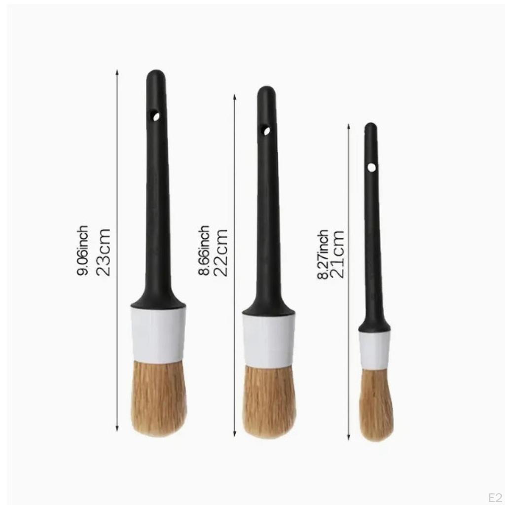 3 Pieces Car Detailing Brush Wash Tire Multi Purpose Cleaning Tool Auto