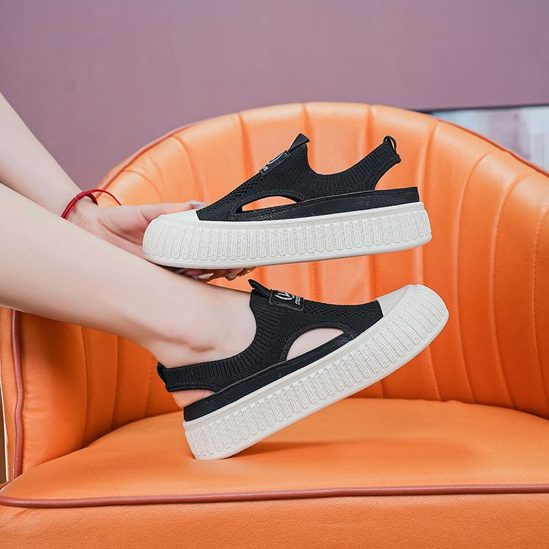 Fashion Thick-soled Summer New Little White Shoes Women's Mesh Breathable Shoes Niche Versatile Summer Casual Board Shoes