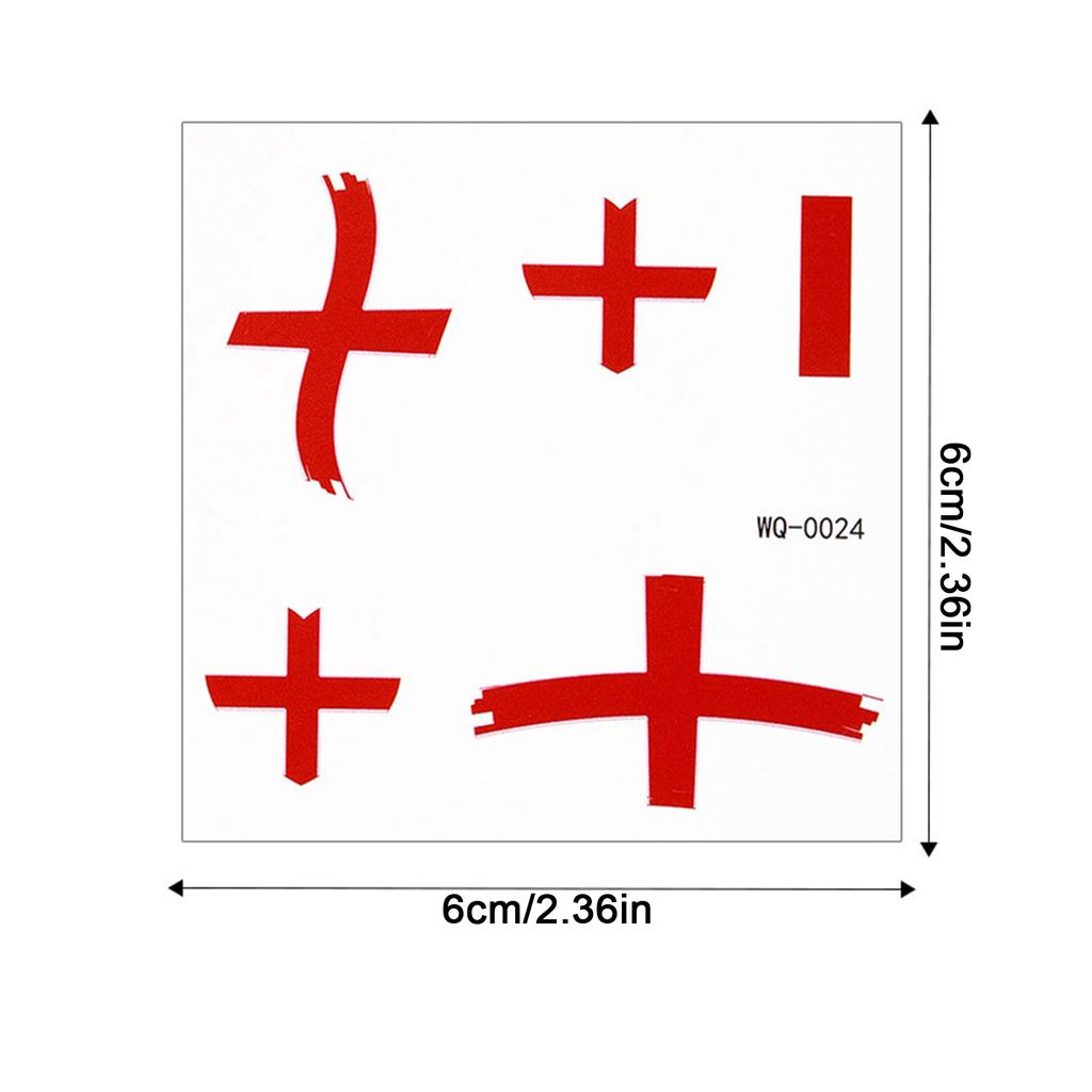 40 Sheets Country Flag Face Stickers Waterproof Tattoo Stickers Flag Face Tattoo for Football Fans Sports Events Party Supplies