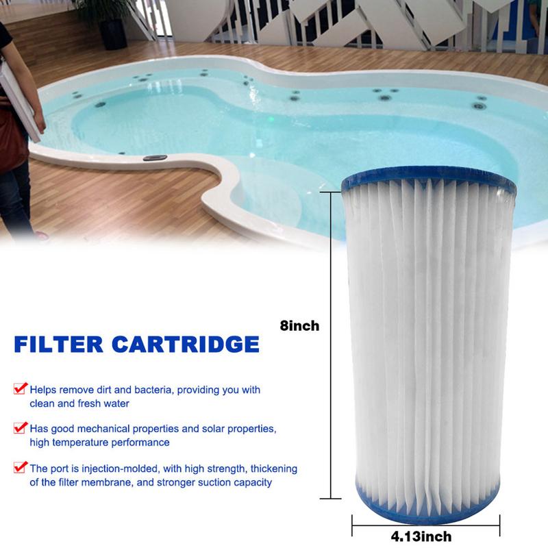 Pool-Wasserfilterkartuschen Typ A oder Typ C Filterkartusche Pool-Ersatzfilterkartusche für Schwimmbad tägliche Pflege