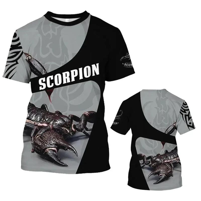 3D Printed Scorpion T Shirt For Men Cool Animal Pattern Tees Summer Casual Short Sleeves O-Neck Tops Street Loose T-Shirts