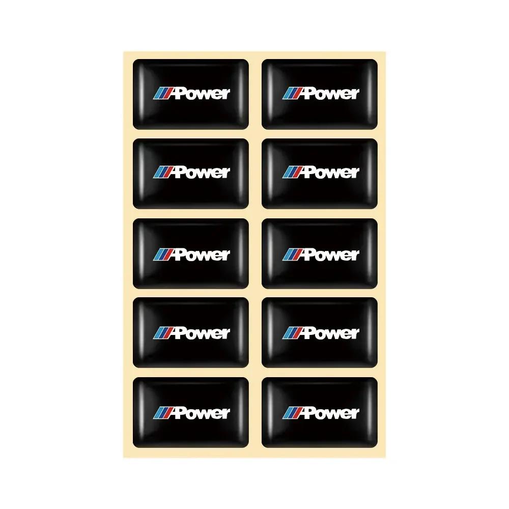 BAGE7 Car Sticker Hot 2025 Hot 10pcs Epoxy Drop Glue Car Body Steering Wheel Stickers For BMW M F31 E46 Performance X3 E90 E60 F30 E39
