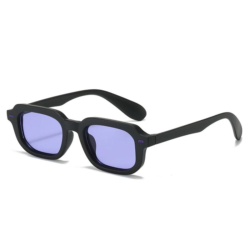  Fashion Small Square Women Sunglasses Retro Rivets Men Black Tea Shades UV400 Sun Glasses