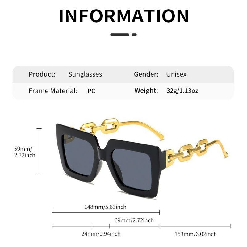 Fashion Oversized Sunglasses Woman Brand Designer Vintage Square Sun Glasses Female Big Frame Shades UV400 Oculos De Sol